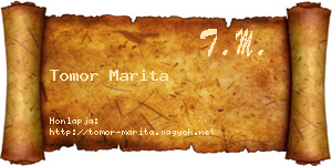 Tomor Marita névjegykártya
